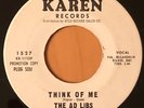 THE AD LIBS  THINK OF ME B/W EVERY BOY & GIRL  KAREN 1527 WLP PROMO RARE EX-