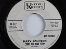 Northern Soul 45 MARV JOHNSON Come On And Stop UNITED ARTISTS promo HEAR