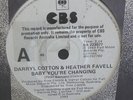 DARRYL COTTON /HEATHER FAVELL Baby Your Changing PROMO 45 CBS AUSTRALIA  ZOOT