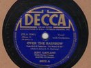 78 rpm Judy Garland Decca 2672 Over The Rainbow in V+E- (Wizard of Oz)