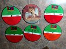 Vintage upcycled Record label drink coasters (RARE LED ZEPPELIN) set of 6