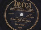 Don Cherry - 78 rpm Decca 28452: I Don't Want to Set the World on Fire
