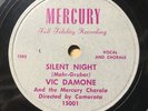 78 RPM Vic Damone SILENT NIGHT /AVE MARIA 1947 Christmas Pop Vocal E  Rare label