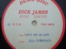 Ella Fitzgerald - Can't Buy Me Love - UK Acetate Pressing - 1964 - The Beatles