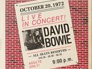 David Bowie - October 20, 1972 - Live In Concert  Rare double album VG+/EX/VG+