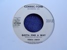 RARE USA ORIG CORREC-TONE PROMO - THERESA LINDSEY - GOTTA FIND A WAY   - EX