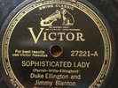 78rpm [1940 JAZZ] Duke Ellington - Jimmy Blanton SOPHISTICATED LADY Victor 27221