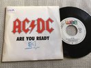 AC/DC Are you ready,Vinyl single 7” Promo Spain 1990,Ref:1358,EX