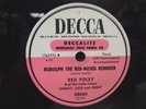 Red FOLEY Rudolph The Red-Nosed Reindeer/Frosty The Snowman Xmas Decca 88060 VG+
