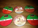 Vintage upcycled Record label drink coasters (RARE LED ZEPPELIN) set of 6