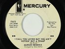 R&B Soul 45 - Margie Hendrix - I Call You Lover - Mercury - VG+ mp3
