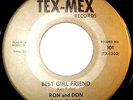 RON & DON Best Girl Friend 45 rpm Tex-Mex 101 RARE Texas Doo-Wop Teen LISTEN mp3