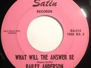 BAILEY ANDERSON What Will The Answer Be 45 SATIN TX  RARE Rockabilly Bop HEAR ?
