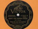 c 78 RPM Ross (Rose) De Luxe Syncopators Victor 21537 in EE-