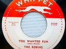 The ROBINS nice doowop dancer 45 VG++ WHIPPET You Wanted Fun b/w Snowball kz104