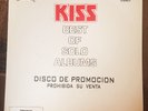 KISS Best of Solo Albums LP White Label PROMO RARE PEERUVIAN South America EX
