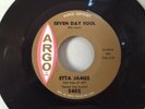 Etta James 1961 Seven Day Fool 45 Argo 5402 Rare R&B Northern Soul NOS NEAR MINT