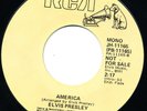 Elvis Presley 45 PROMO YELLOW LABEL JH/PB-11165 America MY WAY 1977 J.D. Sumner