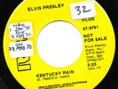 Elvis Presley 45 PROMO YELLOW LABEL 47-9791 Kentucky Rain MY LITTLE FRIEND Plug