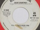 DEAN COURTNEY I’ll Always Need You / Tammy RCA 45 northern soul original 1966 HE