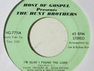 rare gospel northern soul 45 THE HUNT BROTHERS so glad i found you HOST listen