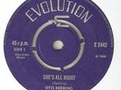 RNB OTIS REDDING Shes All Right Tuff Enuff EVOLUTION OBSCURE NORTHERN SOUL UK 45