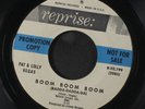 PAT & LOLLY VEGAS: Boom Boom Boom / Two Figures 45 (dj, tag residue ol, plays a