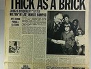 Jethro Tull ?Thick As A Brick’ EX LP MS 2072 Tan Label Newspaper 1972