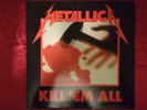 METALLICA-KILL 'EM ALL-UK MUSIC FOR NATIONS LP + INSERT FIRST PRESS BEIGE LABEL