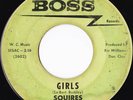 SQUIRES - Girls b/w It's Time - rare Chicago r&b doo wop 45 on Boss, hear it