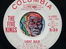HEAR Five Kings 45 Light Bulb/Don't Send Me Away doo wop R&B rocker promo soul