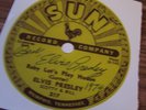 ELVIS PRESLEY AUTOGRAPH SIGNED SUN RECORD LABEL FROM 1974 BABY LETS PLAY HOUSE.