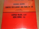 Leopold Wlach/Jorg Demus BRAHMS Clarinet Sonatas - Westminster W-9023 SEALED