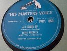 ELVIS PRESLEY ALL SHOOK UP & THATS WHEN YOUR HEARTACHES BEGIN HMV POP359