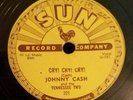 JOHNNY CASH Sun 221 Hey, Porter  / Cry  Cry  Cry  78 MEMPHIS