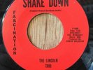 THE LINCOLN TRIO Shake Down / The Limp   Fascination surf garage rock 45 hot rod