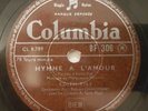 Edith Piaf 78t Hymne À L'amour / La P'tite Marie