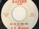 J.D. Rogues 45 GARAGE RARE Kayden Lbl. MINT