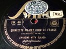 Michel Warlop & Django Reinhardt Swing SW 40 Paramount Stomp 10’’ 78 Rpm E+