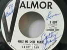 Cathy Jean   Valmor 009  MAKE ME  (RARE PROMO ONE-SIDED) (AUTOGRAPHED)  R&R 45