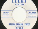 DESDA on Lucky Platter —SPLISH SPLASH TWIST— mod teen popcorn 45 | ORIG