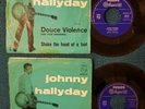 Johnny hallyday 2 RECORDS DOUCE VIOLENCE vs SHAKE THE HAND OF Orig. Philips 1962