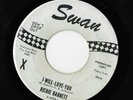 RICHIE BARRETT * I-WILL-LOVE-YOU * RARE PROMO SINGLE SWAN S-4228-1 PLAYS OK