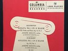 JOSEPH SZIGETI violin - BEETHOVEN & SCHUBERT Sonatas COLUMBIA ML 4133 (LP 1949)