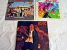 AC/DC - 3 x UK Vinyl LPs HIGH VOLTAGE Cartoon Sleeve/WANT BLOOD/DIRTY DEEDS VG+
