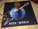 VTG 1986 KICK AXE Rock The World LP Record Vinyl MER 2103 w/ Insert