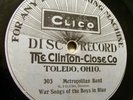 Scarce label-Clico303 Metropolitan Band-War Songs Of The Boys In Blue (1905)