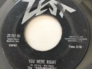 TEEN DOO WOP The Paramounts YOU WERE RIGHT Zest 45  Canadian Montreal