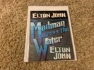 ELTON JOHN VINTAGE 1971 WARNER BROS SONGBOOK MADMAN ACROSS THE WATER [VERY RARE]
