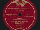A TELEVISION CHRISTMAS (1950) promo only Mindy Carson VINYL 78 E+ rare